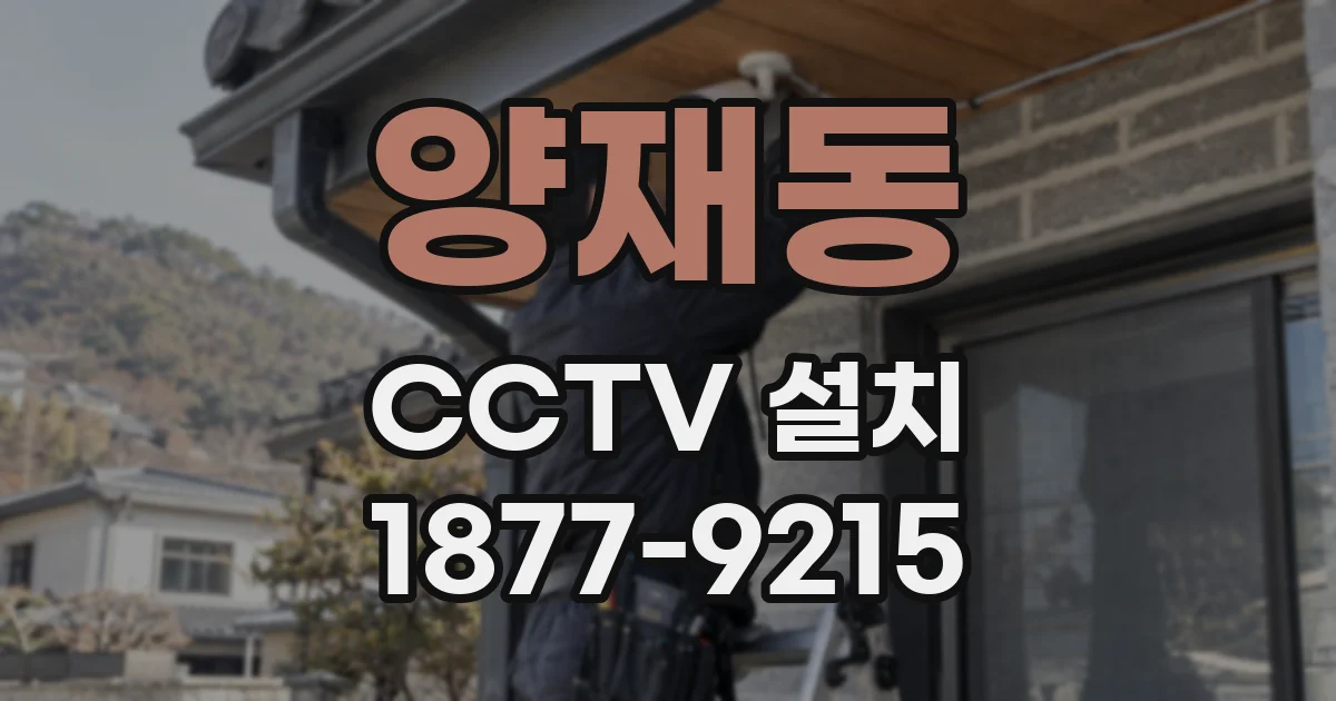 양재동 CCTV 설치