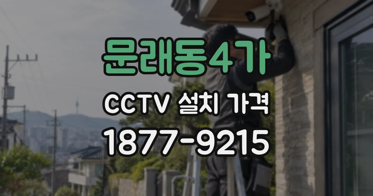 문래동4가 CCTV 설치 가격