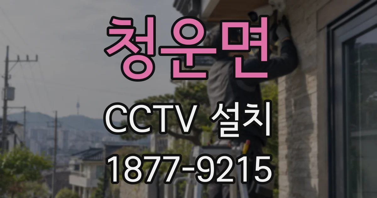 청운면 CCTV 설치