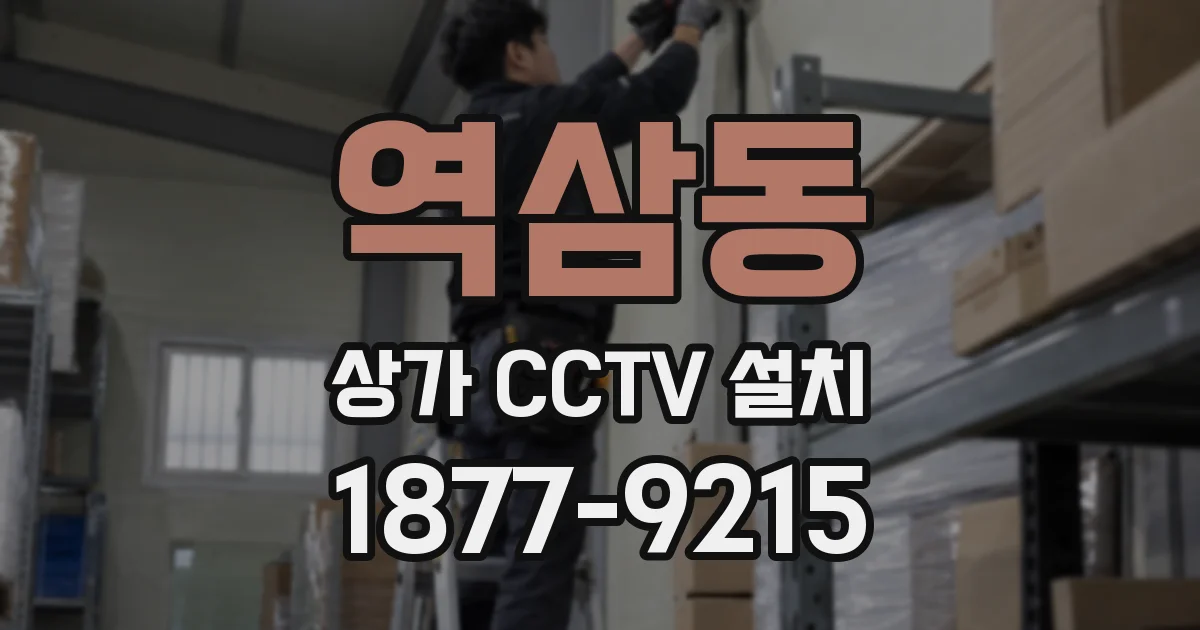 역삼동 상가 CCTV 설치