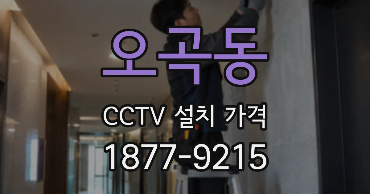 오곡동 CCTV 설치 가격