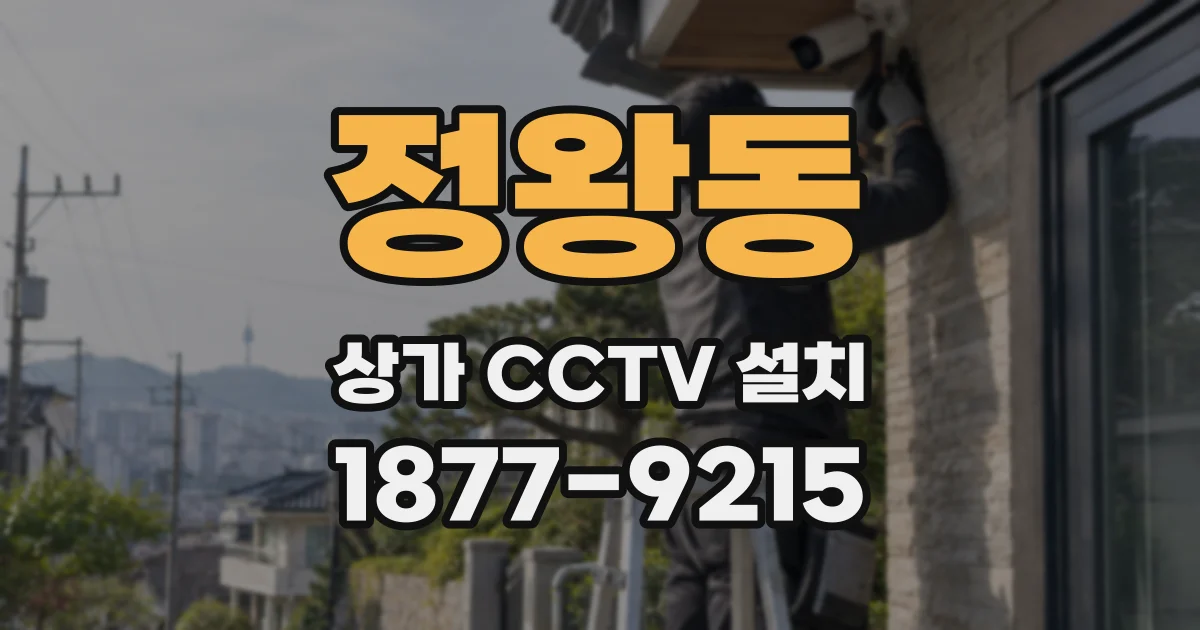정왕동 상가 CCTV 설치