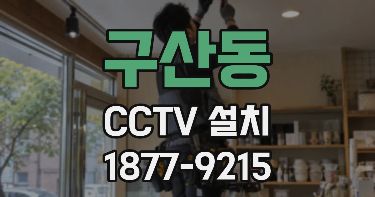 구산동 CCTV 설치