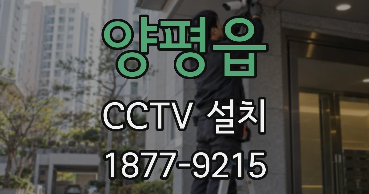 양평읍 CCTV 설치