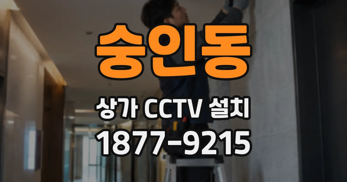 숭인동 상가 CCTV 설치