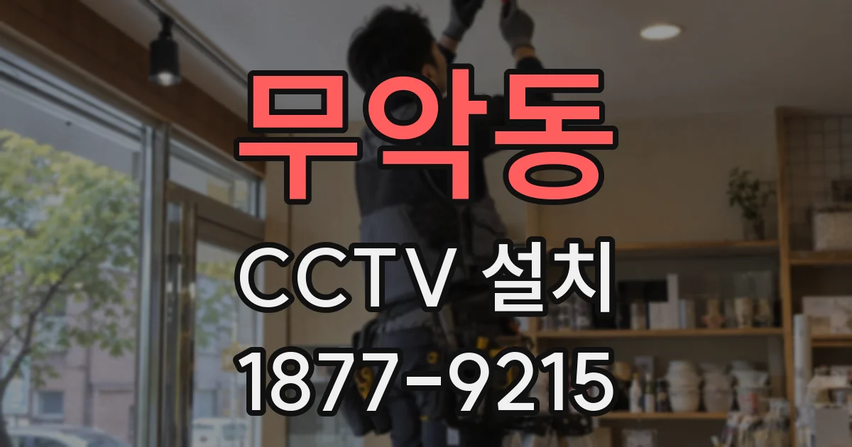 무악동 CCTV 설치
