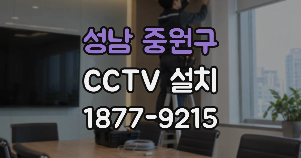 성남 중원구 CCTV 설치