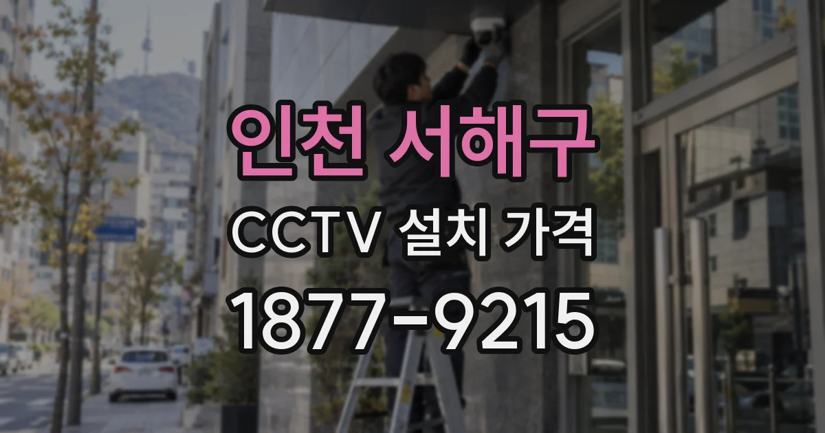 인천 서해구 CCTV 설치 가격