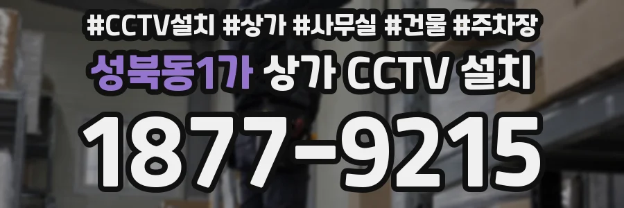 성북동1가 상가 CCTV 설치