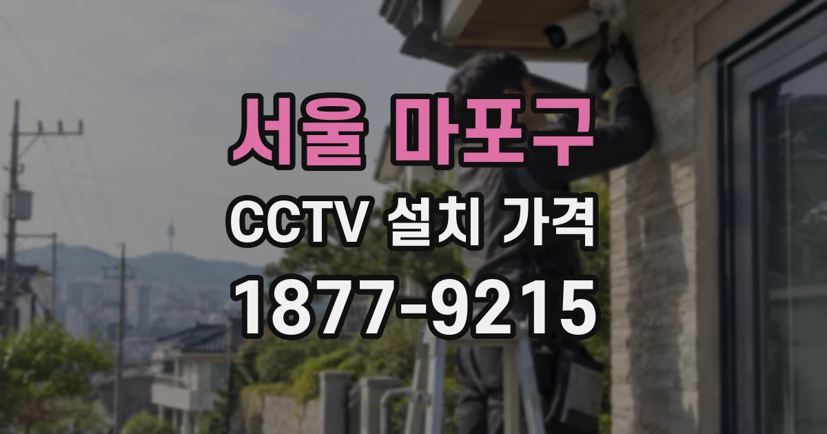 서울 마포구 CCTV 설치 가격