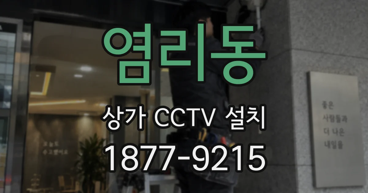 염리동 상가 CCTV 설치