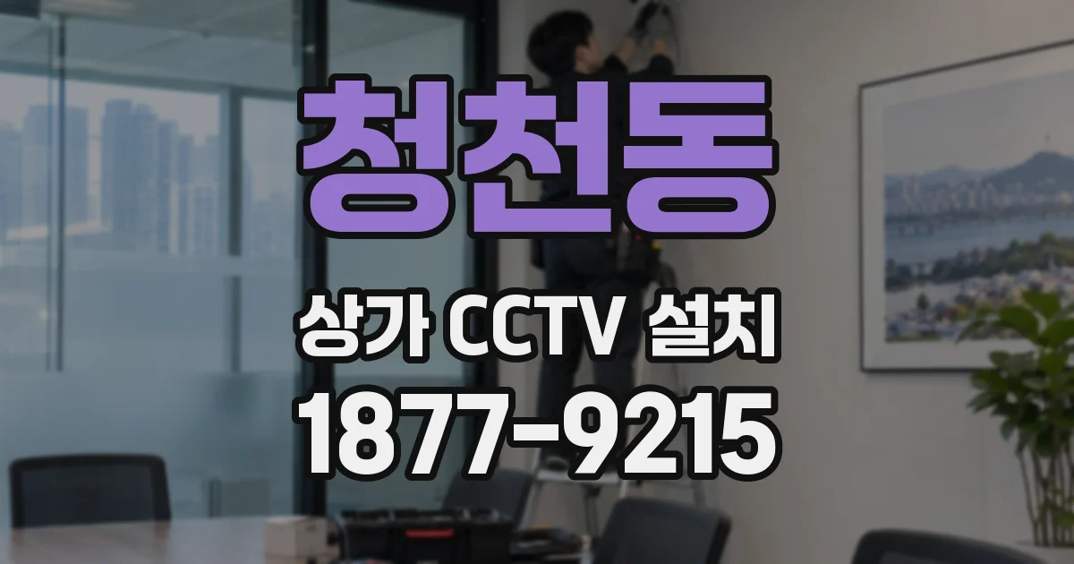 청천동 상가 CCTV 설치
