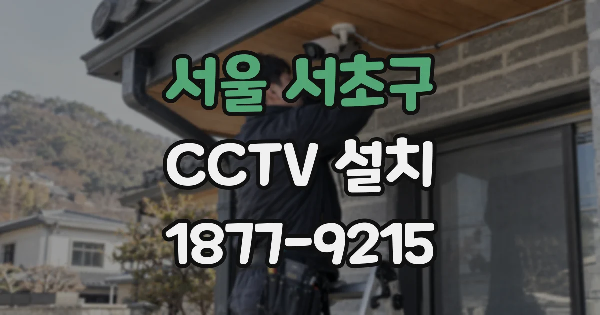 서울 서초구 CCTV 설치