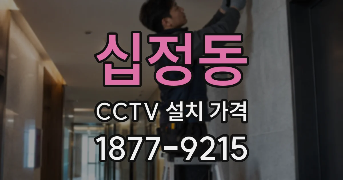 십정동 CCTV 설치 가격