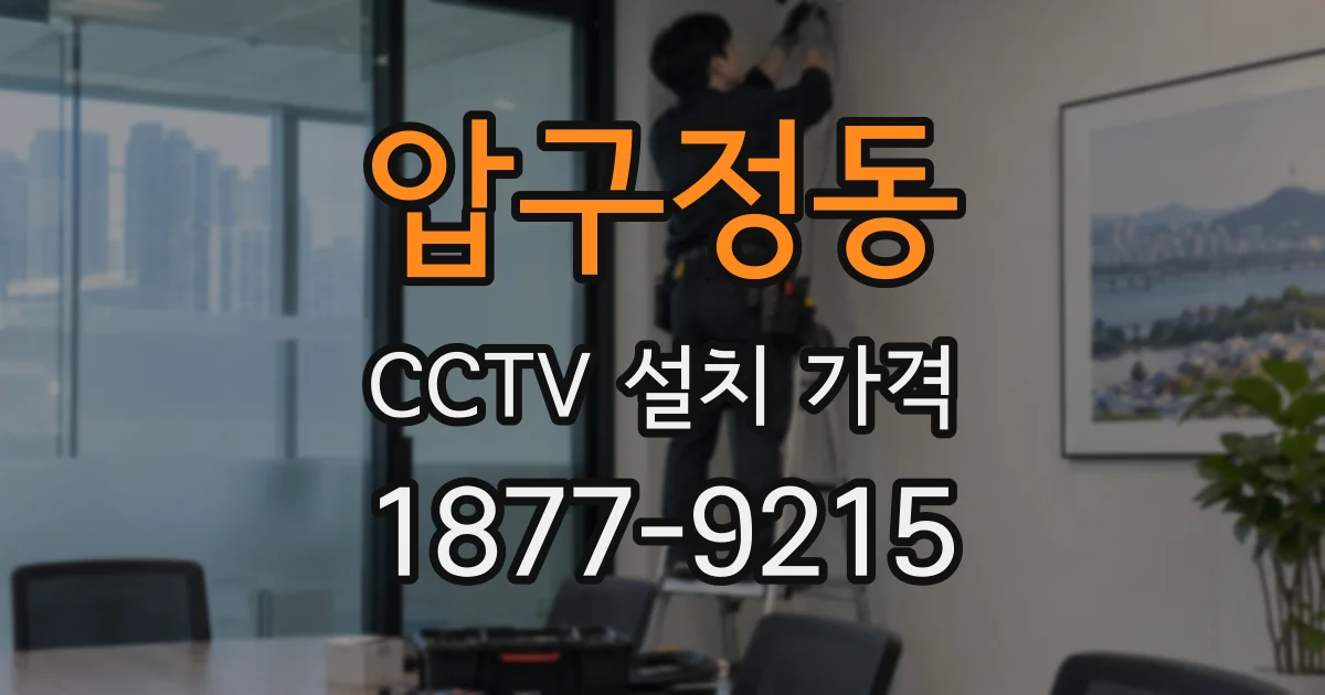 압구정동 CCTV 설치 가격