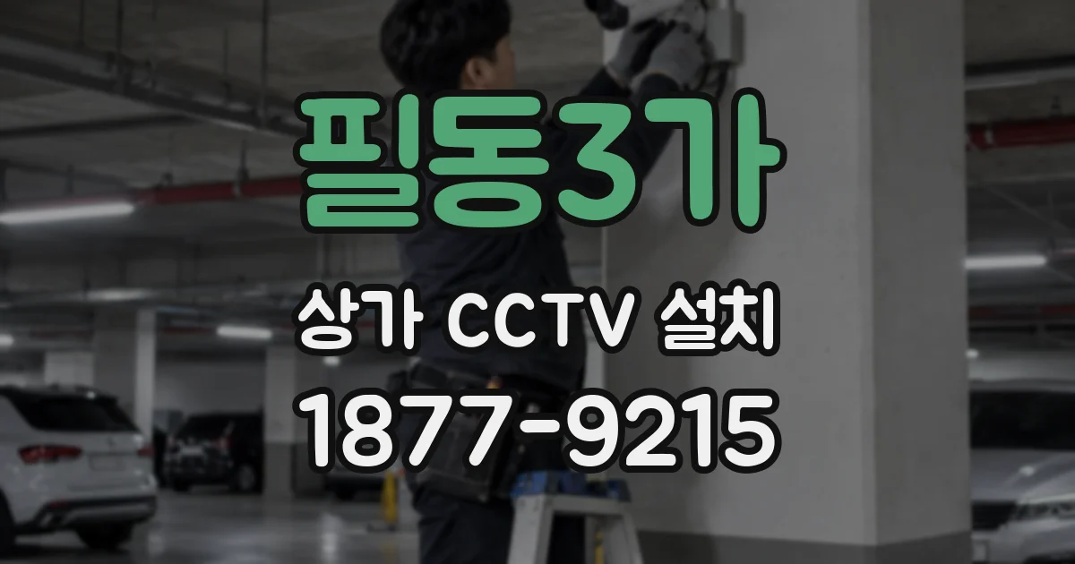필동3가 상가 CCTV 설치
