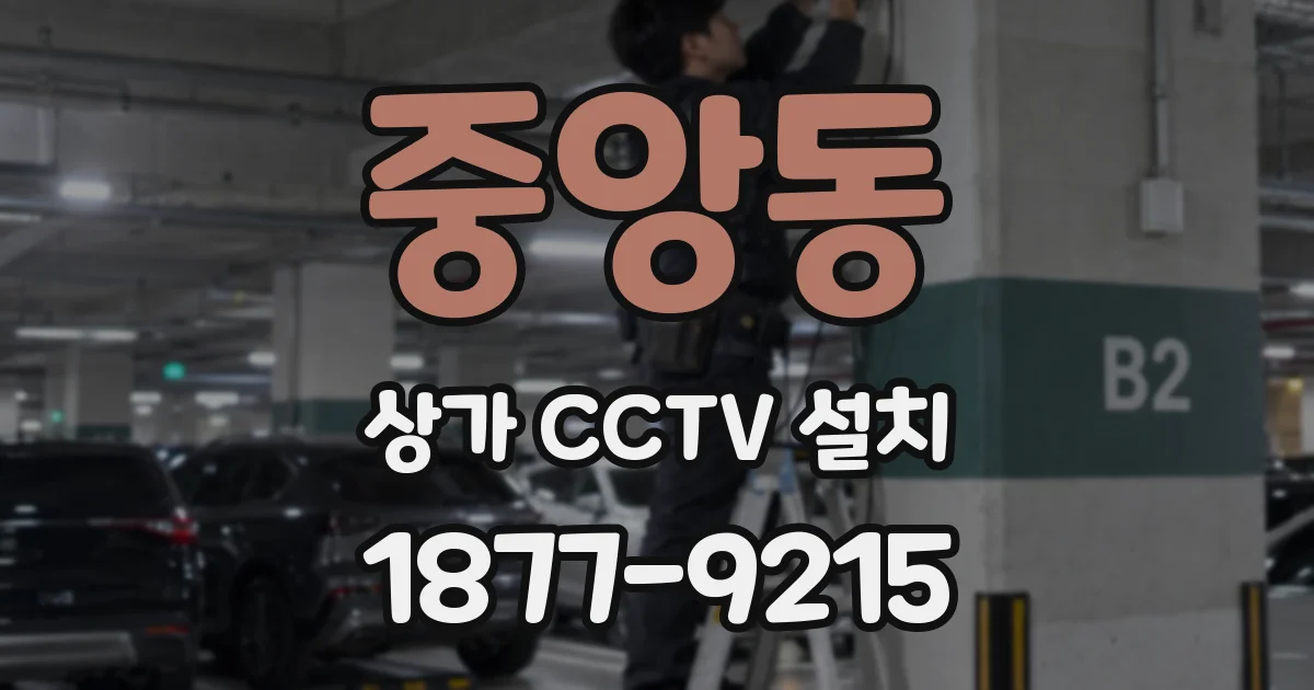 중앙동 상가 CCTV 설치