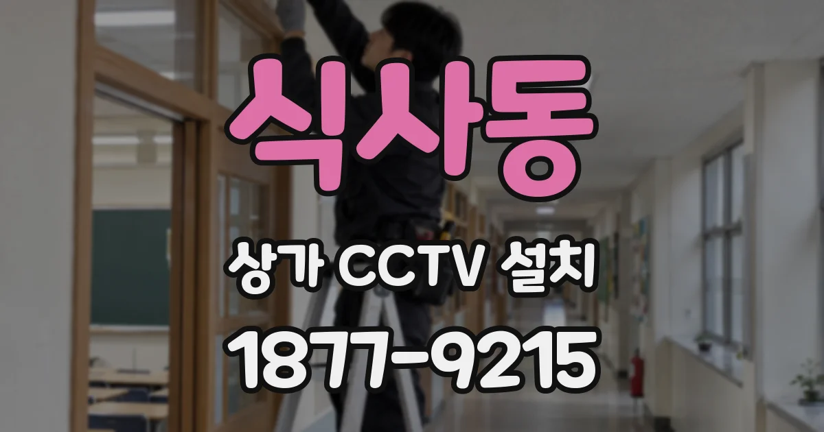 식사동 상가 CCTV 설치