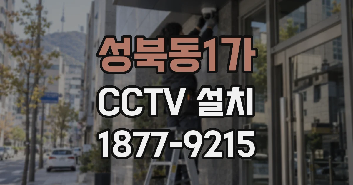 성북동1가 CCTV 설치
