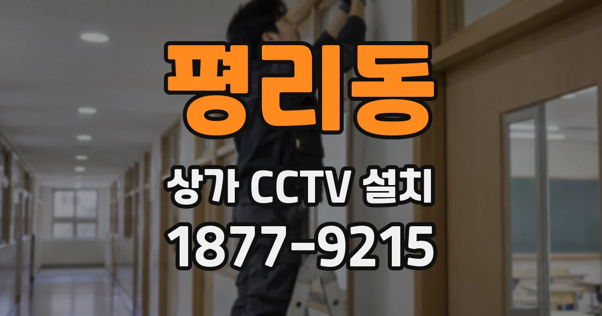 평리동 상가 CCTV 설치