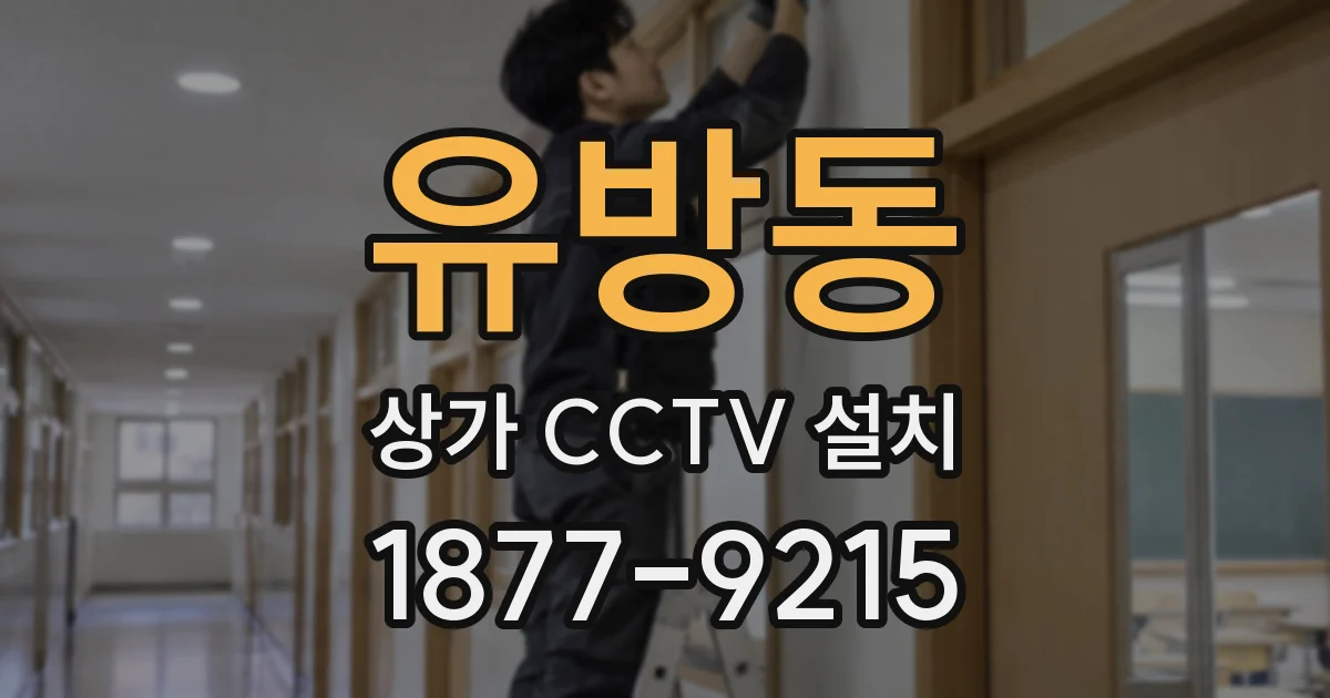 유방동 상가 CCTV 설치