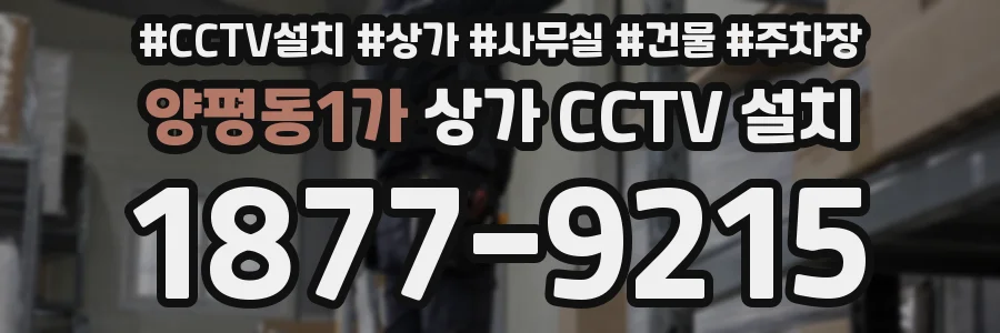 양평동1가 상가 CCTV 설치