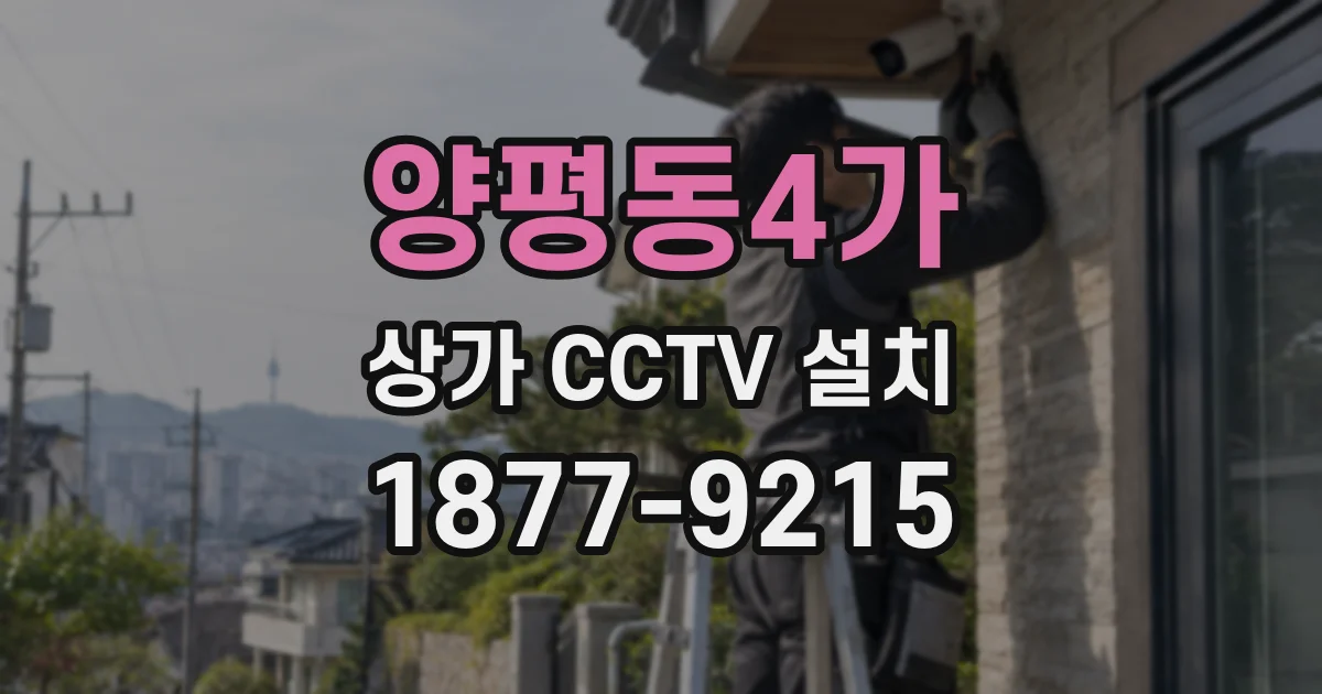 양평동4가 상가 CCTV 설치