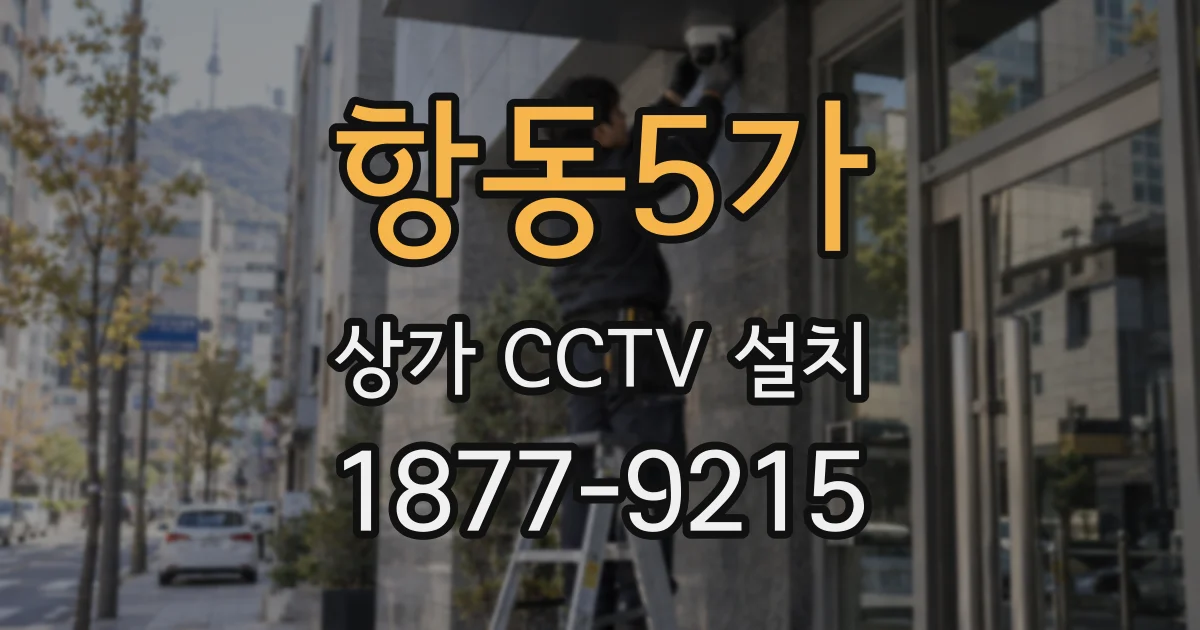 항동5가 상가 CCTV 설치