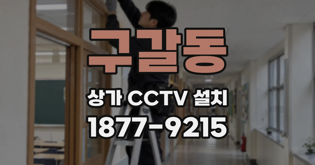 구갈동 상가 CCTV 설치
