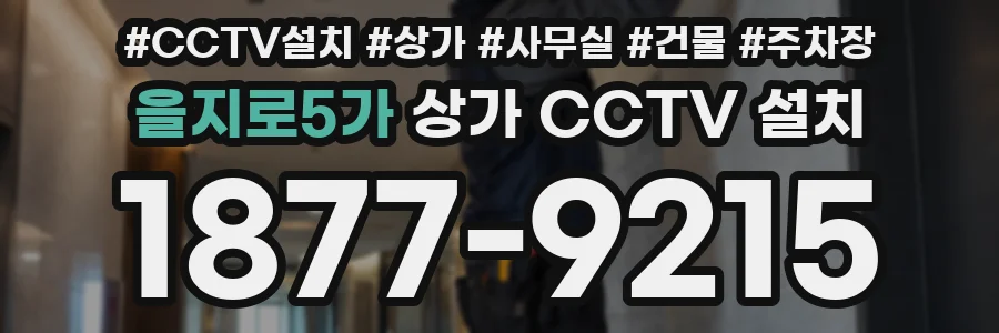 을지로5가 상가 CCTV 설치