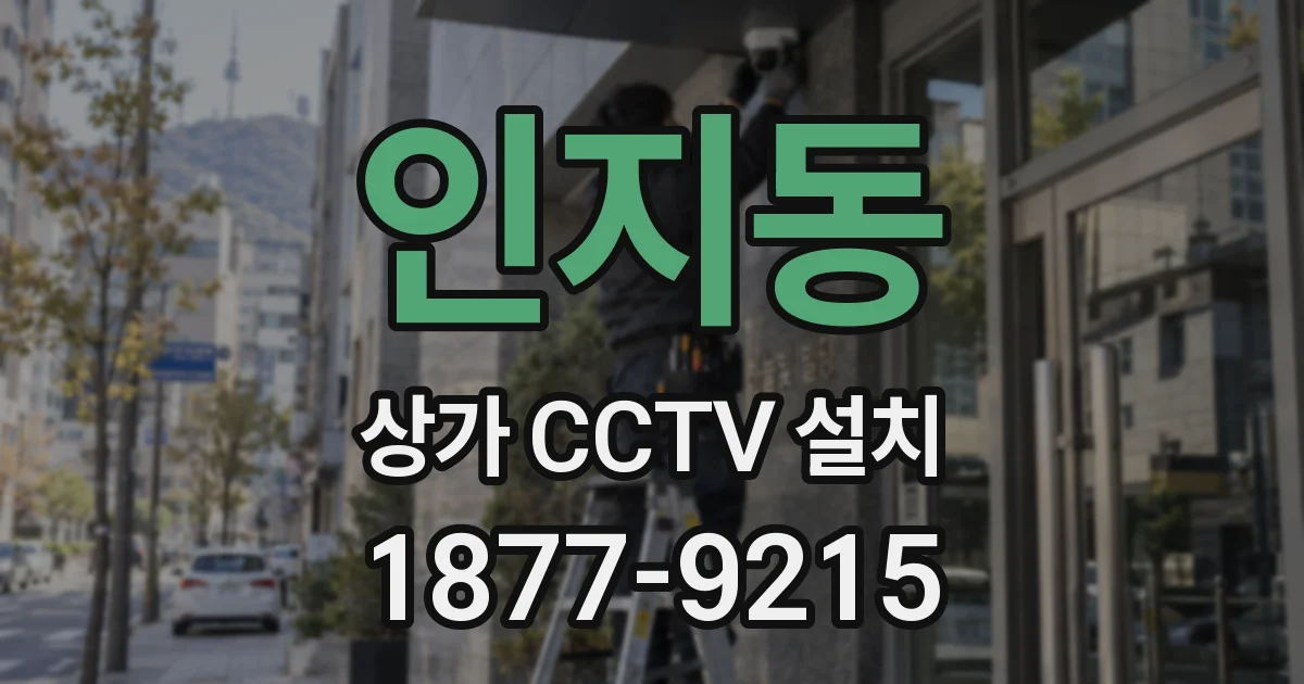 인지동 상가 CCTV 설치