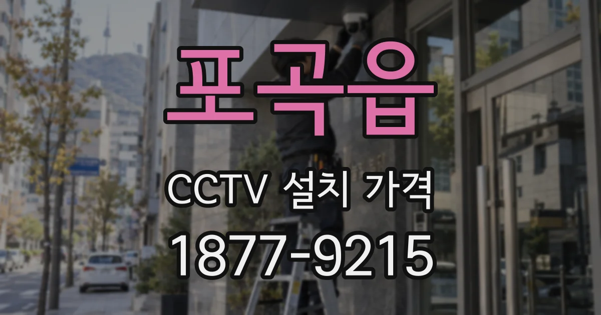 포곡읍 CCTV 설치 가격