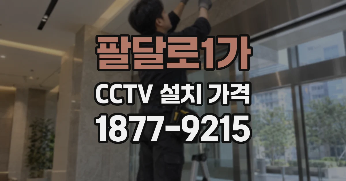 팔달로1가 CCTV 설치 가격
