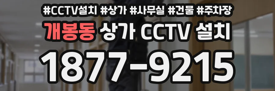 개봉동 상가 CCTV 설치