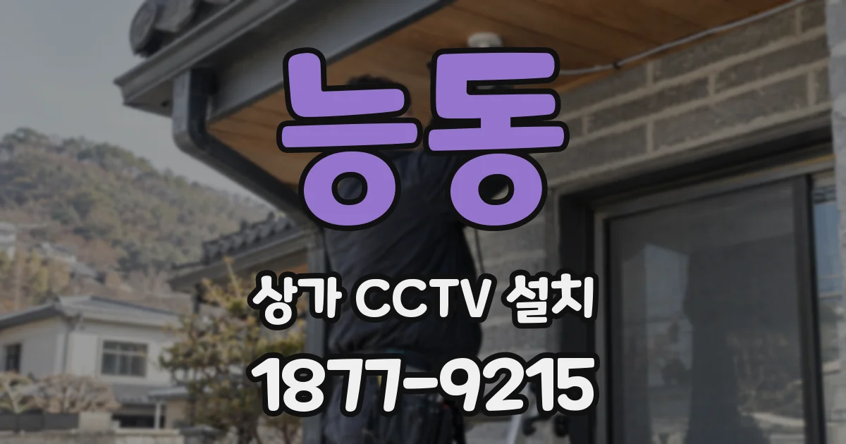 능동 상가 CCTV 설치