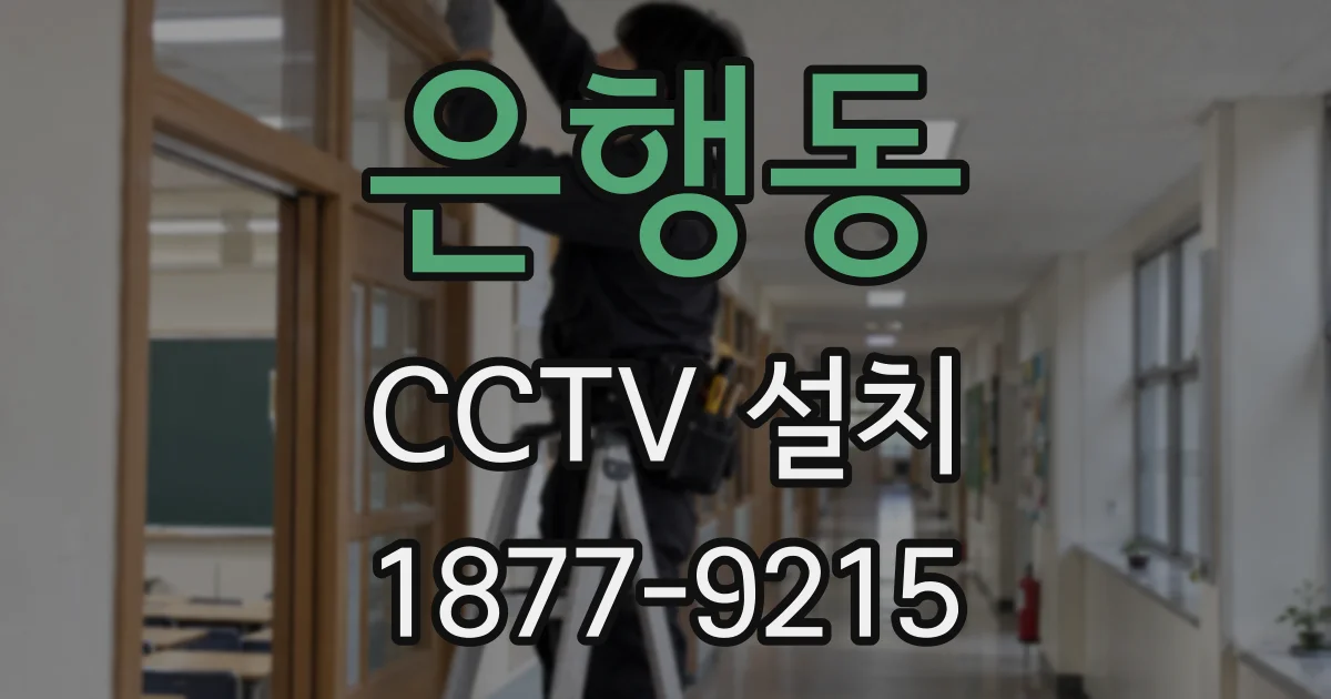 은행동 CCTV 설치