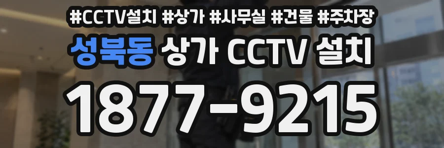 성북동 상가 CCTV 설치