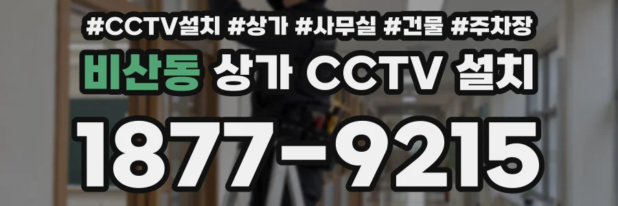 비산동 상가 CCTV 설치