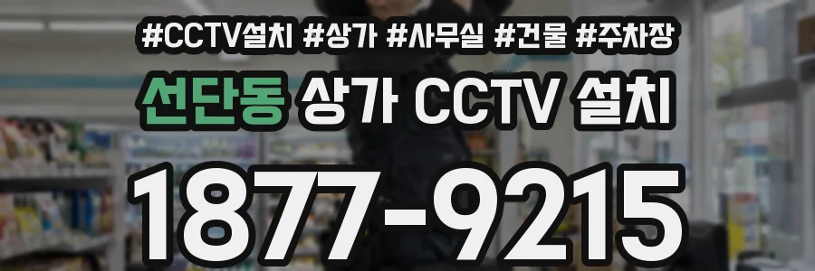 선단동 상가 CCTV 설치
