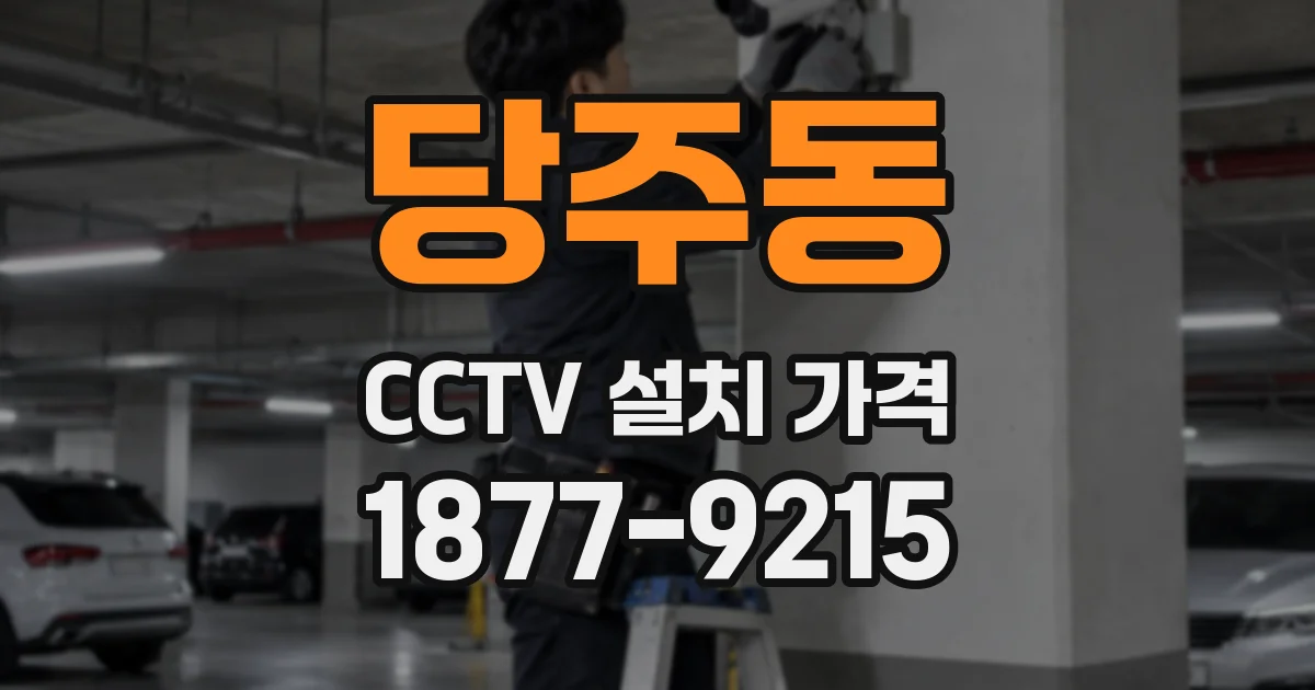 당주동 CCTV 설치 가격