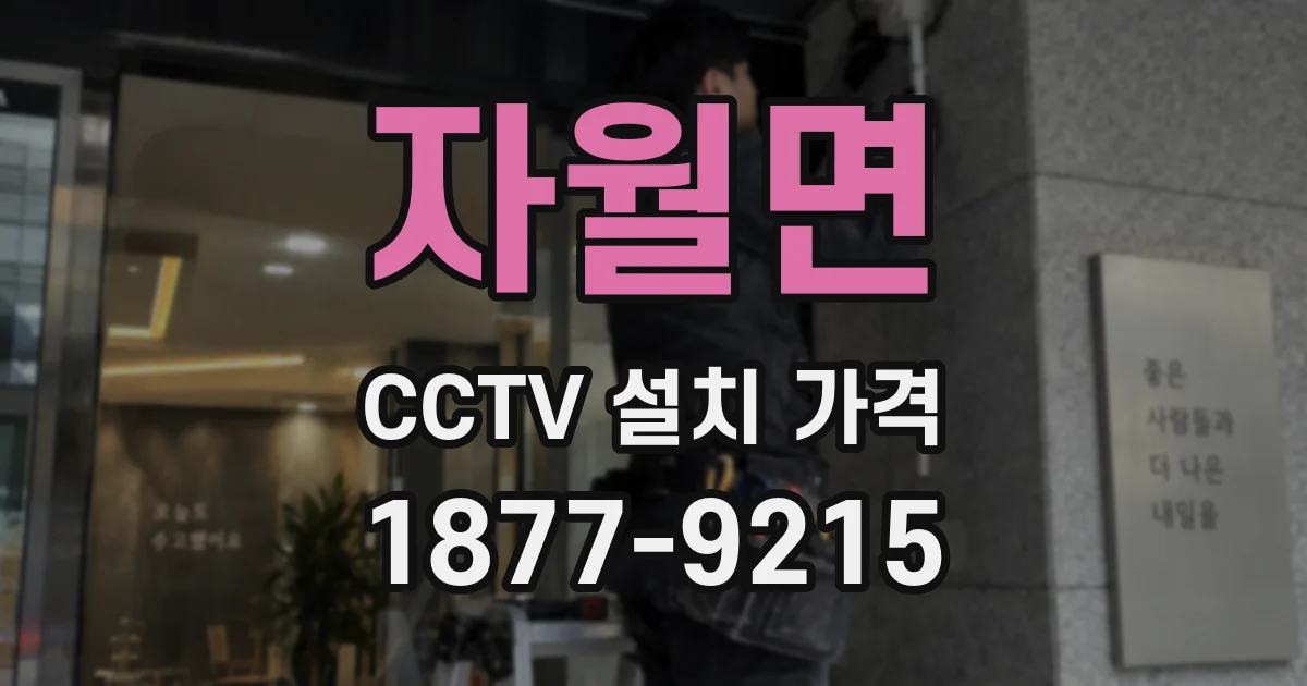 자월면 CCTV 설치 가격