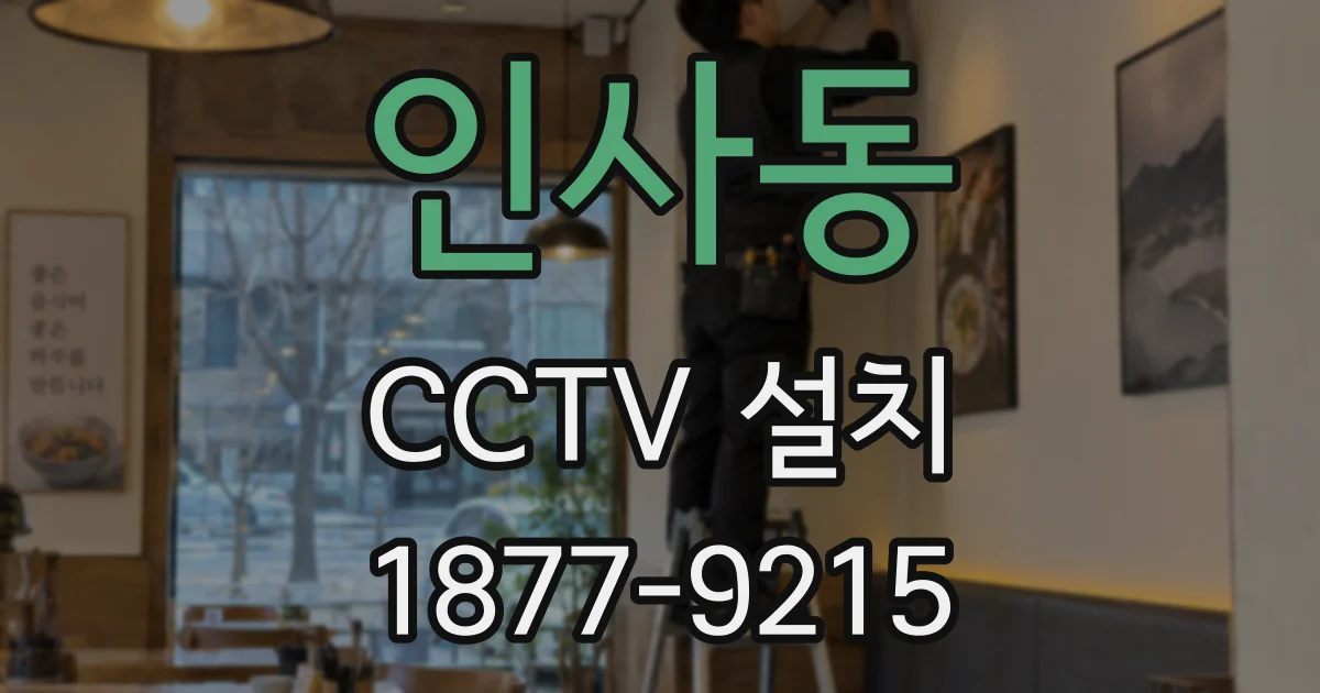 인사동 CCTV 설치