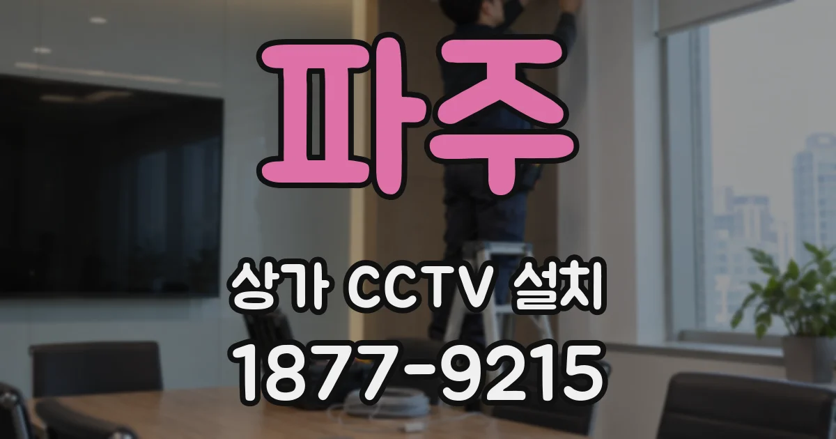 파주 상가 CCTV 설치