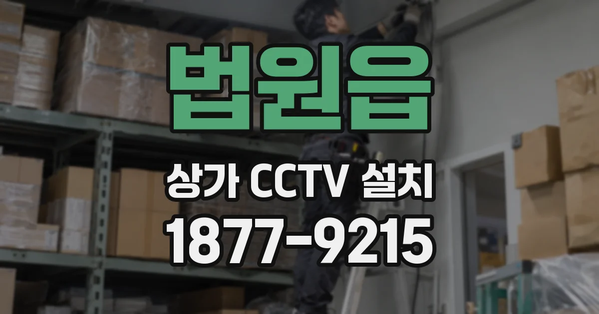 법원읍 상가 CCTV 설치