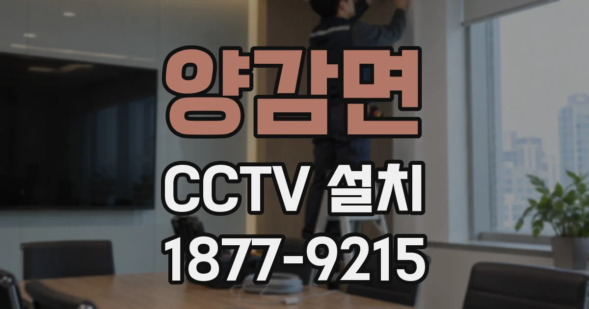양감면 CCTV 설치