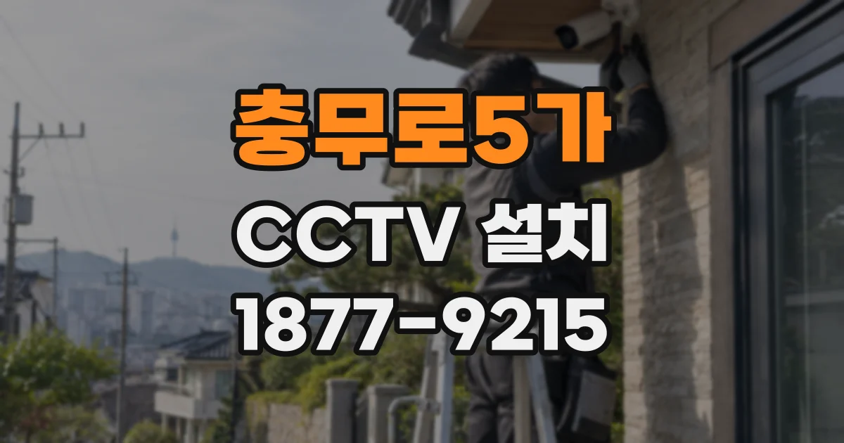 충무로5가 CCTV 설치