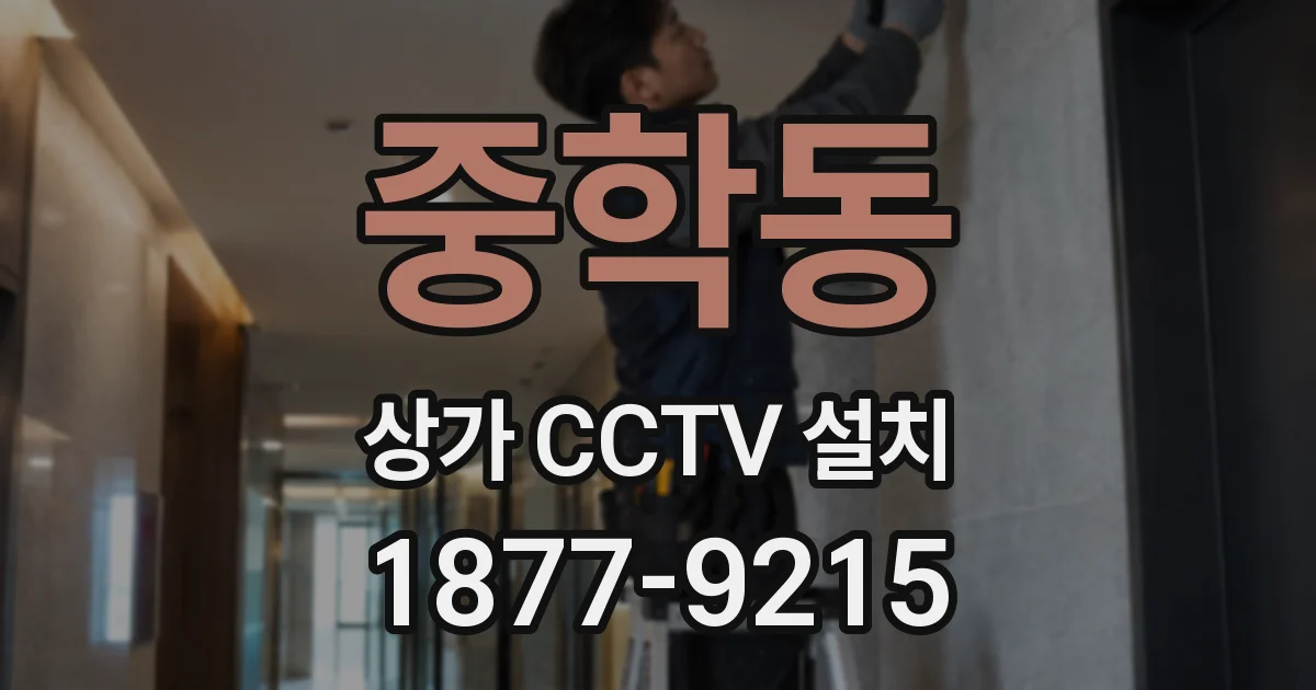 중학동 상가 CCTV 설치