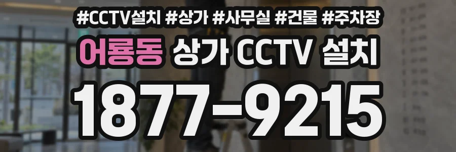 어룡동 상가 CCTV 설치
