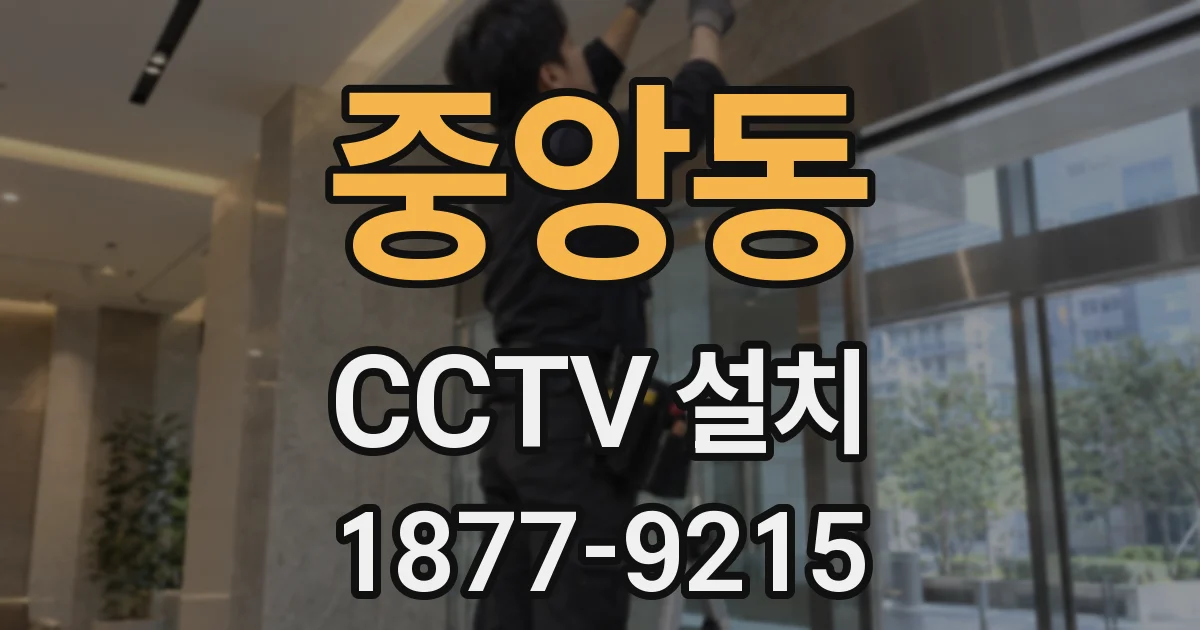 중앙동 CCTV 설치
