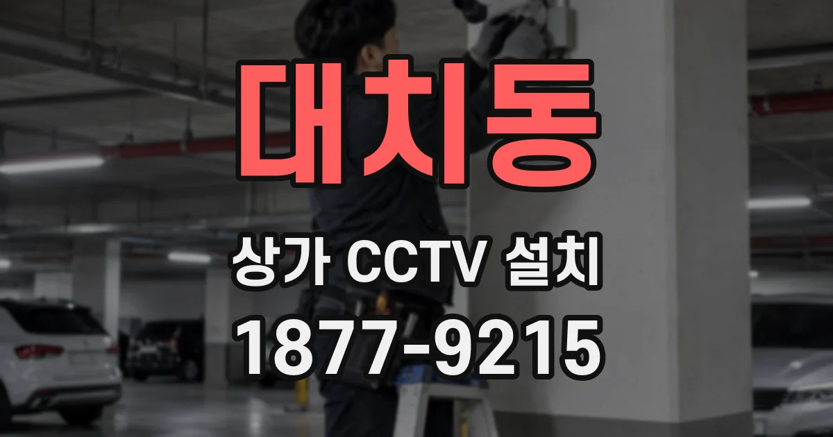 대치동 상가 CCTV 설치